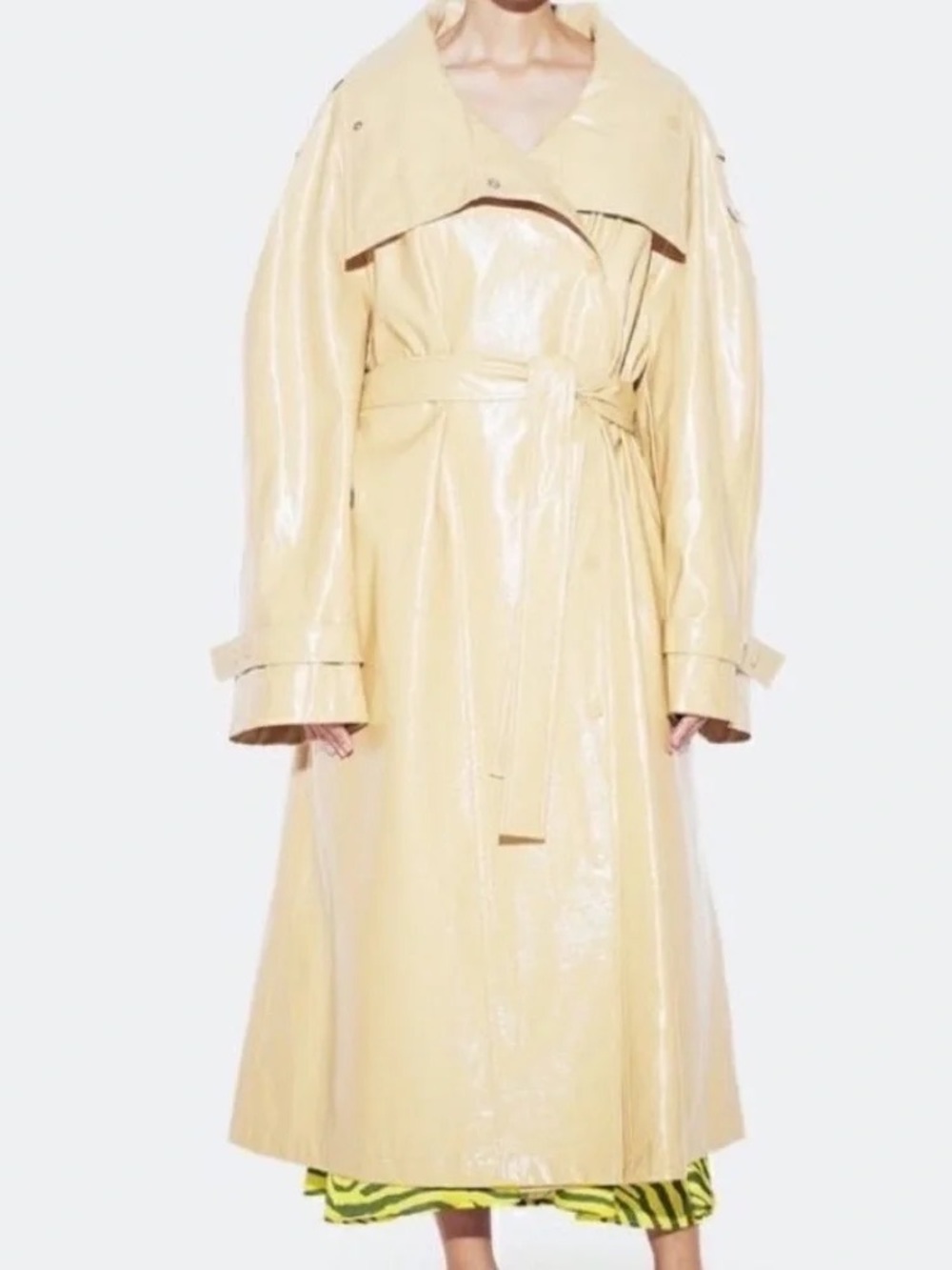 APPARIS Tan Trench faux leather Coat